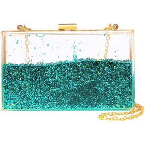 💋RESERVED: JeVenis MAGICAL TRANSPARENT SEQUINS EVENING CLUTCH!!!